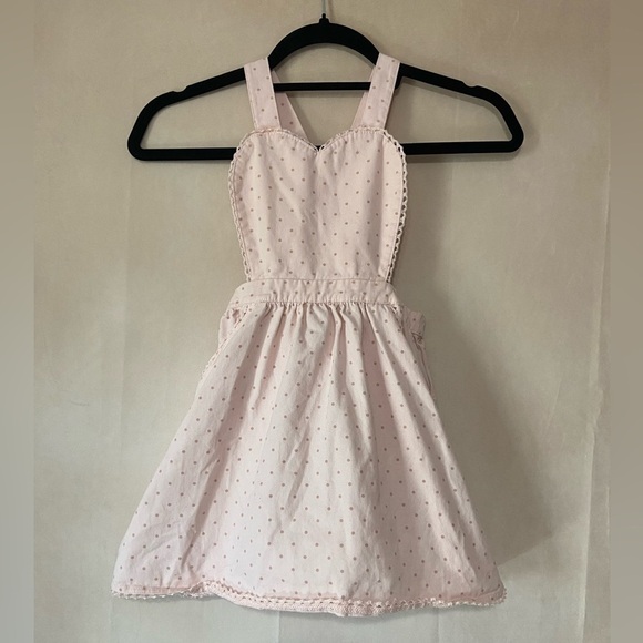 Cynthia Rowley toddler girls 5T sweetheart cross back polka dot dress EUC - Picture 1 of 6